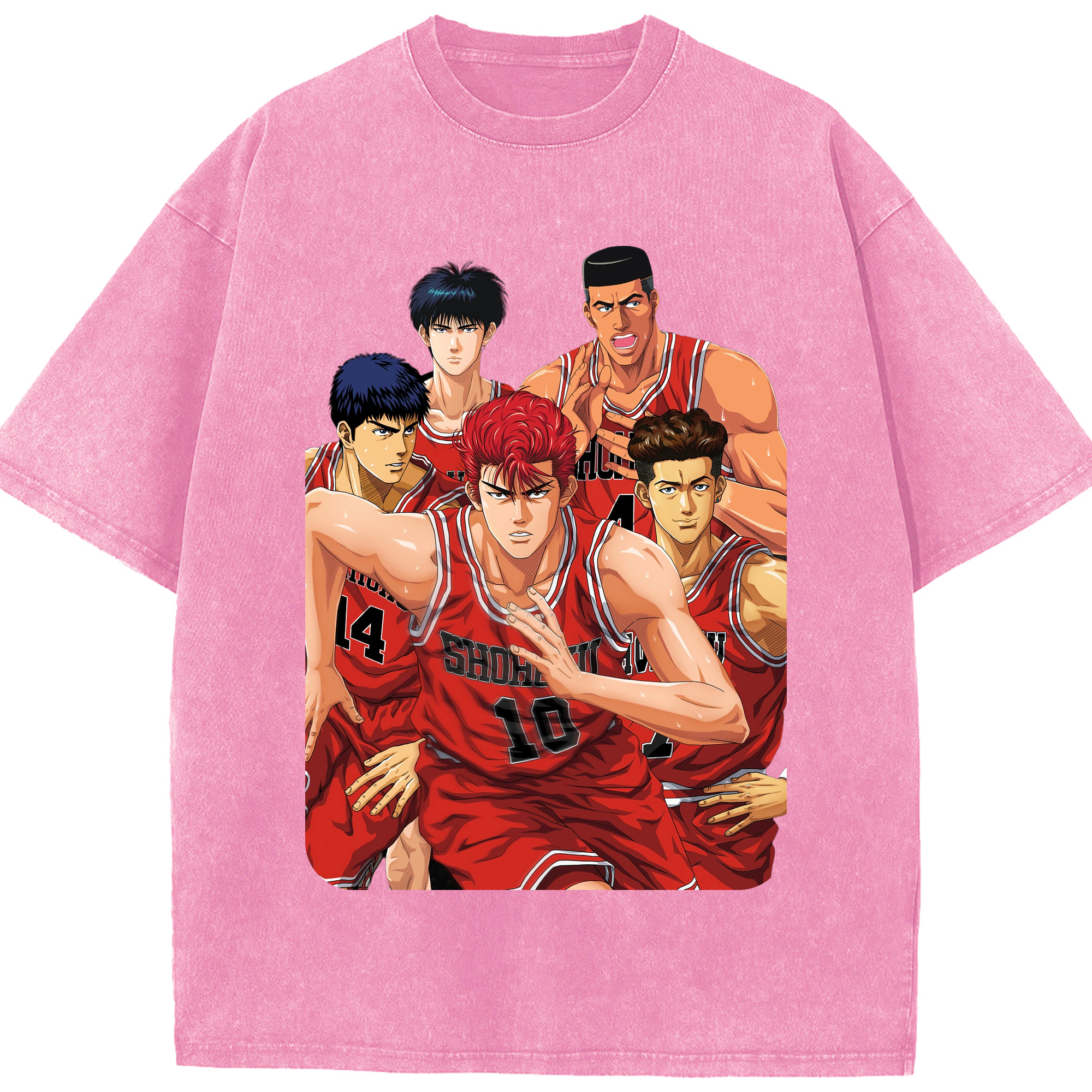（画像用） SLAM DUNK／スラムダンク 綿100% ヴィンテージ風 半袖Tシャツ（フロントプリント）